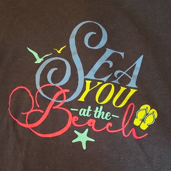 "Sea You At The Beach" Blue Tshirt - Picture 5 of 5